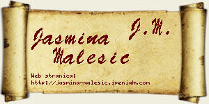 Jasmina Malešić vizit kartica